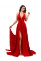 Outlet Spandex Red Sleeveless A-Line Open Back Sexy Evening Dress UK