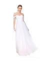 Outlet Soft Chiffon White Sleeveless A-Line Evening Dress UK