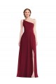 Outlet Soft Chiffon Burgundy Sleeveless A-Line Maxi Wedding Party Dress UK