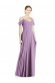 Outlet Soft Chiffon Dark Lavender Sleeveless A-Line Low Back Maxi Evening Dress UK