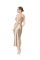 Outlet Silky Satin Sleeveless A-Line Evening Dress UK