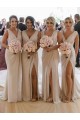 Outlet Soft Chiffon Champagne Sleeveless A-Line Low Back Evening Dress UK