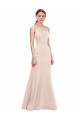 Outlet Stretch Crepe Pink Sleeveless A-Line V-Back Wedding Party Dress UK