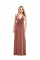 Outlet Stretch Velvet Cinnamon Rose Sleeveless A-Line Open Back Maxi Evening Dress UK