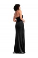 Outlet Stretch Velvet Black Sleeveless Mermaid Low Back Evening Dress UK