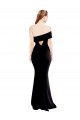 Outlet Stretch Crepe Black Sleeveless Mermaid Keyhole Back Evening Dress UK