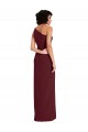 Outlet Stretch Crepe Burgundy Gold Sleeveless Sheath Evening Dress UK