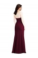 Outlet Stretch Crepe Burgundy Gold Sleeveless Trumpet Semi Formal Evening Dress UK
