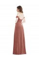 Outlet Stretch Velvet Cinnamon Rose Sleeveless A-Line Maxi Evening Dress UK