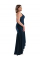 Outlet Silky Satin Dark Navy Sleeveless Mermaid Plus Size Wedding Party Dress UK