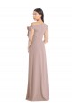 Outlet Stretch Crepe Dusty Pink Sleeveless A-Line Evening Dress UK