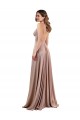 Outlet Spandex Dusty Pink Sleeveless A-Line Low Back Sexy Evening Dress UK