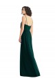 Outlet Soft Chiffon Ever Green Sleeveless A-Line Low Back Maxi Evening Dress UK