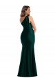Outlet Silky Satin Ever Green Sleeveless Mermaid Plus Size Evening Dress UK