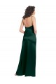 Outlet Stretch Satin Hunter Sleeveless A-Line Open Back Evening Dress UK