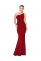 Outlet Stretch Crepe Burgundy Sleeveless Mermaid Evening Dresses UK
