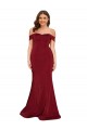 Outlet Spandex Burgundy Sleeveless Mermaid Plus Size Evening Dress UK