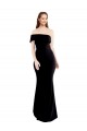 Outlet Stretch Crepe Black Sleeveless Mermaid Keyhole Back Evening Dress UK