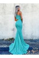 Outlet Velvet Sequin Sleeveless Mermaid Evening Dress UK