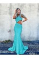 Outlet Velvet Sequin Sleeveless Mermaid Evening Dress UK