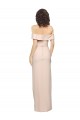 Outlet Stretch Crepe Nude Sleeveless Mermaid Low Back Evening Dress UK