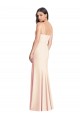 Outlet Stretch Crepe Nude Sleeveless Trumpet Semi Formal Evening Dress UK