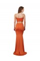 Outlet Spandex Orange Sleeveless Mermaid Evening Dress UK