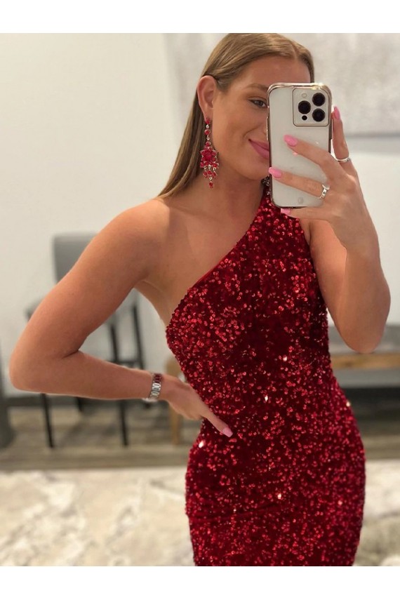 Outlet Velvet Sequin Pink Sleeveless Sheath Evening Dress UK