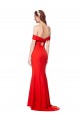 Outlet Stretch Crepe Red Sleeveless Mermaid Wedding Guest Dress UK