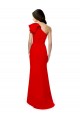 Outlet Stretch Crepe Red Sleeveless Mermaid Evening Dress UK