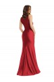 Outlet Silky Satin Red Sleeveless Mermaid Plus Size Evening Dress UK