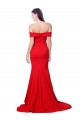Outlet Stretch Crepe Red Sleeveless Mermaid Evening Dresses UK