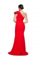 Outlet Stretch Crepe Red Sleeveless Sheath Semi Formal Evening Dress UK