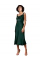 Outlet Stretch Satin Hunter Sleeveless Sheath Evening Dress UK
