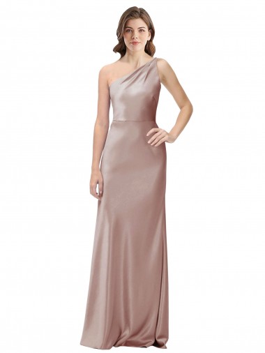 Outlet Stretch Satin Dusty Pink Sleeveless Sheath Open Back Evening Dress UK