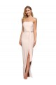 Outlet Stretch Crepe Nude Sleeveless Sheath Low Back Evening Dress UK