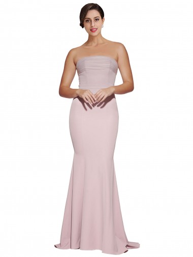 Outlet Stretch Crepe Mauve Sleeveless Sheath Low Back Evening Dress UK