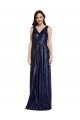 Outlet Sequin Dark Navy Sleeveless Sheath V-Back Evening Dress UK