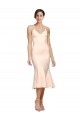 Outlet Stretch Crepe Nude Sleeveless Sheath Open Back Evening Dress UK