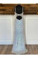 Outlet Velvet Sequin Sleeveless Sheath Evening Evening Dresses UK