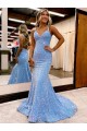 Outlet Velvet Sequin Periwinkle Sleeveless Sheath Evening Dress UK