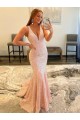 Outlet Velvet Sequin Sleeveless Sheath V-Neck Evening Dress UK