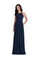 Outlet Stretch Crepe Dark Navy Sleeveless Trumpet Open Back Semi Formal Evening Dress UK