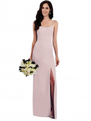 Outlet Stretch Crepe Sleeveless Trumpet V-Back Evening Dress UK