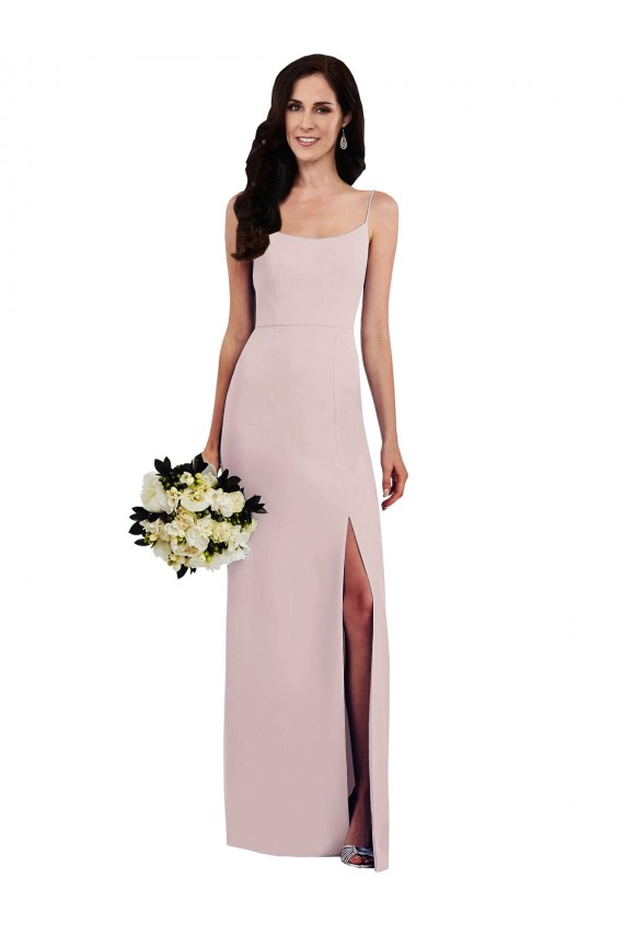 Outlet Stretch Crepe Sleeveless Trumpet V-Back Evening Dress UK