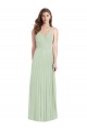 Outlet Soft Chiffon Sage Cold Shoulder Trumpet Maxi Evening Dress UK